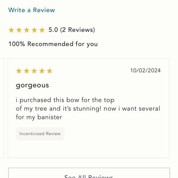 Gold Anthropologie Satin Bow Tree Topper - Picture 9 of 14